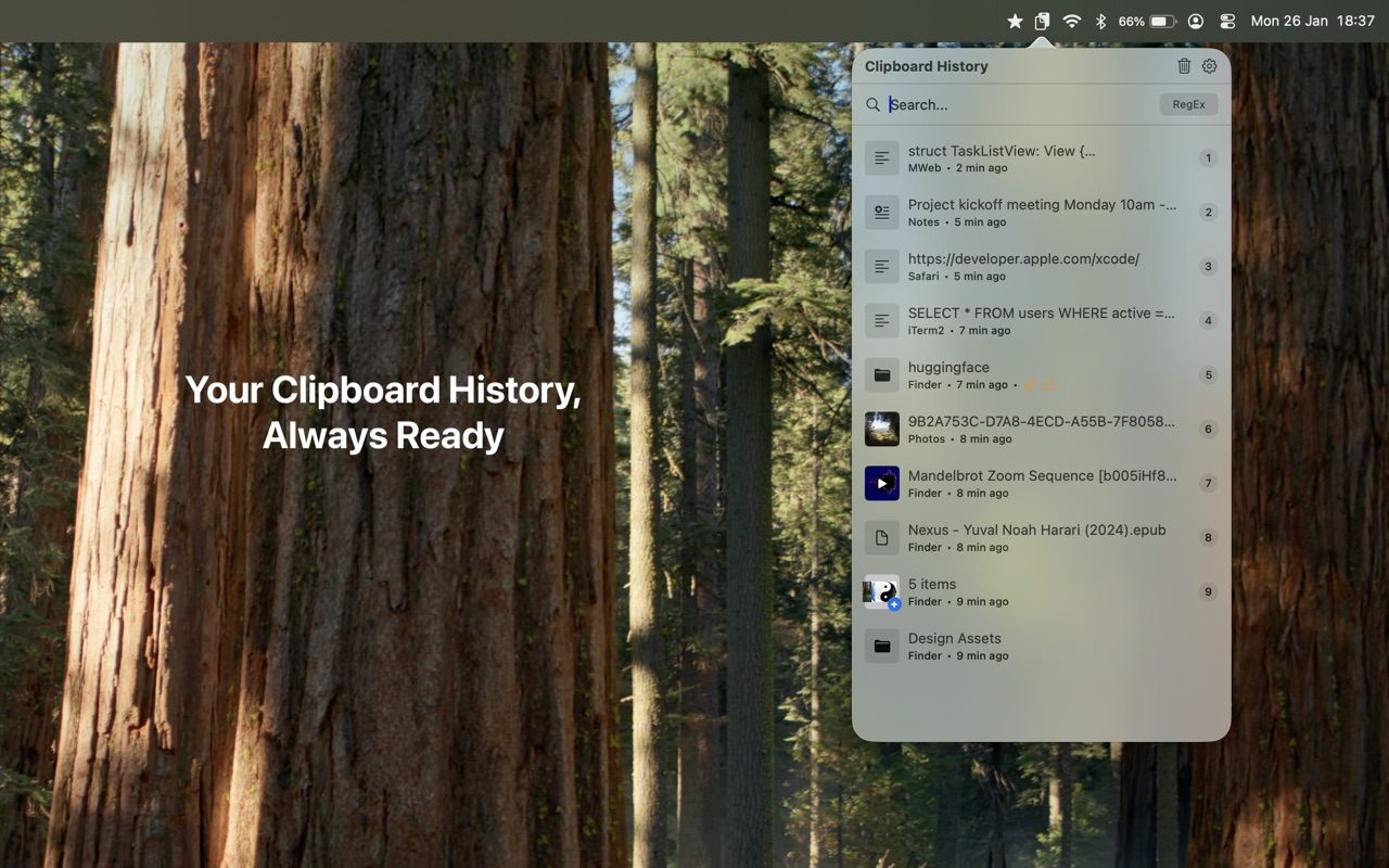 ClipboardMenu screenshot 1